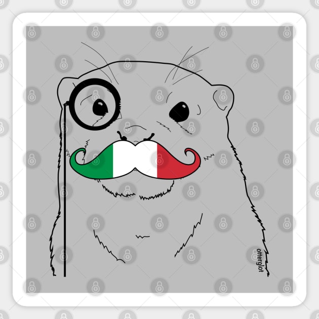 Mustache Flag Italy Sticker by otterglot